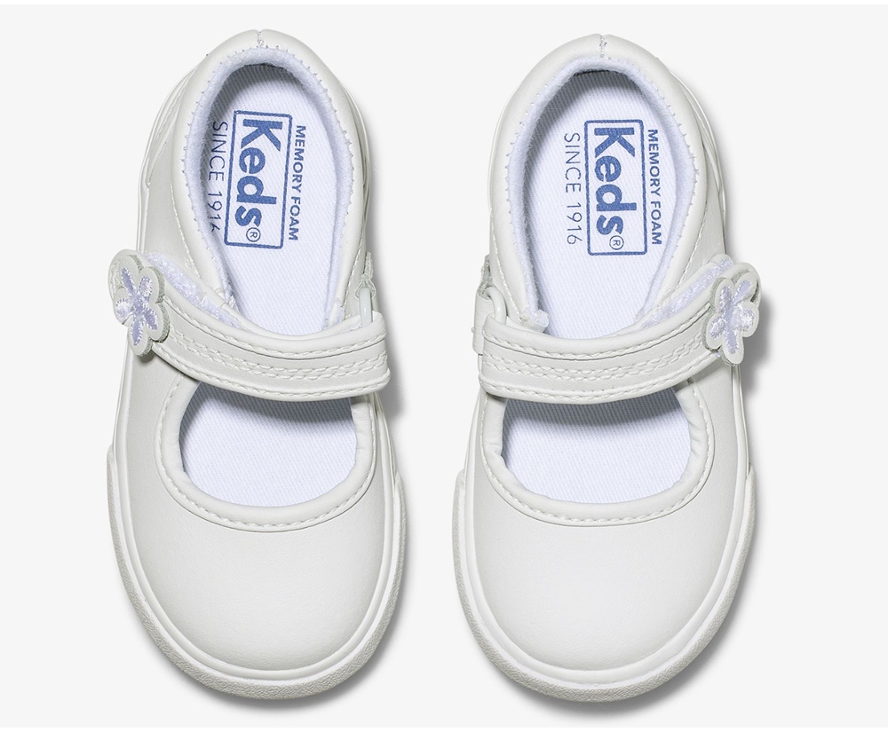 Slip Ons Keds Enfant Blanche - Ella Mary Jane - 429-PISTNQ